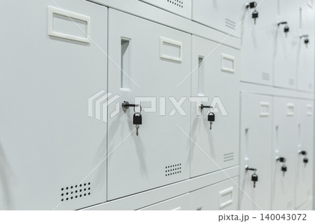 White storage lockers with keys in locks modern secure cabinet row White storage lockers with keys in locks modern secure cabinet row 140043072