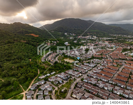 Aerial view village in Phuket Thailand nature background 140043861