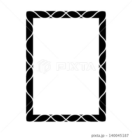 Abstract circle pattern rectangle frame vector illustration with decorative elements Abstract circle pattern rectangle frame vector illustration with decorative elements 140045187