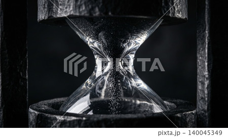 Macro Black Sand Hourglass Deadline Macro Black Sand Hourglass Deadline 140045349