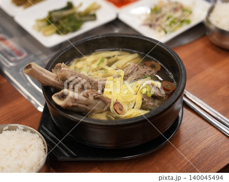 Traditional Korean Clear Beef Short Rib Soup Galbitang Traditional Korean Clear Beef Short Rib Soup Galbitang 140045494