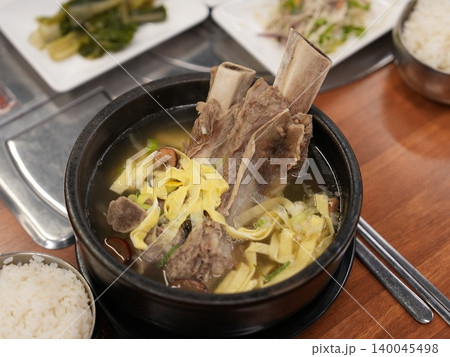 Traditional Korean Clear Beef Short Rib Soup Galbitang Traditional Korean Clear Beef Short Rib Soup Galbitang 140045498