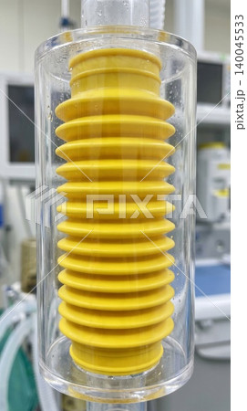 Anesthesia Machine Transparent Bellows Cylinder Macro Anesthesia Machine Transparent Bellows Cylinder Macro 140045533