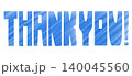 THANK YOU! の文字(青/枠線無し) 140045560