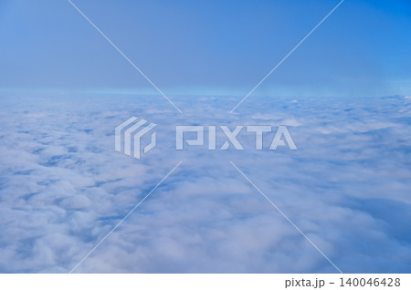 Stunning cloudscape, blue sky with white clouds. Nature scene. Nature background. 140046428