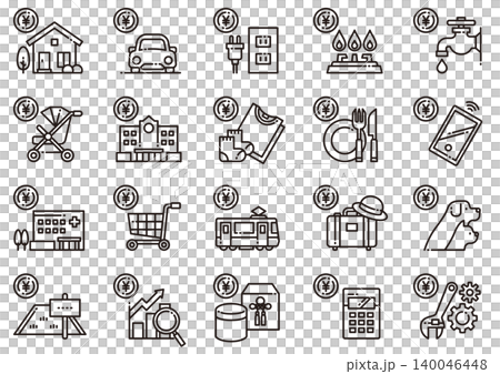 生活費・経費アイコン01　Cost icon 140046448