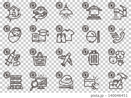 Living expenses/expenses icon 04 140046451