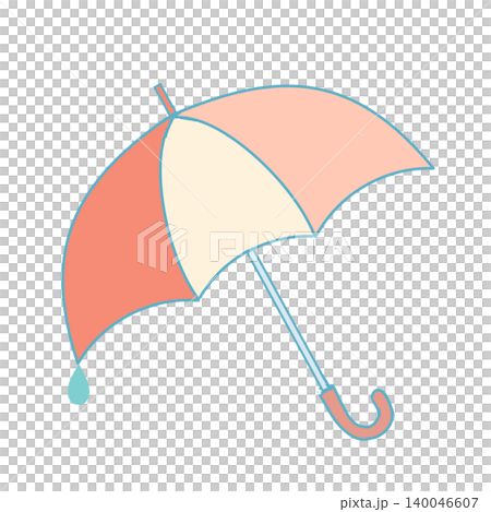 簡單的雨傘插圖,帶有背景 簡單的雨傘插圖,帶有背景 140046607