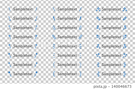 テキストを強調するイラスト 注目 視線誘導 青 テキストを強調するイラスト 注目 視線誘導 青 140046673