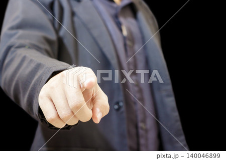 Businessman pointing finger at camera. Businessman Isolated Background. Direction Gesture. Man in Suit. High quality photo Businessman pointing finger at camera. Businessman Isolated Background. Direction Gesture. Man in Suit. High quality photo 140046899