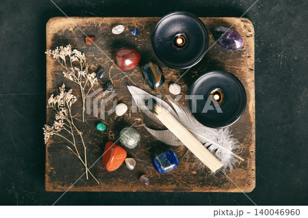 Rustic Crystal Healing and Wellness Set with Candles Rustic Crystal Healing and Wellness Set with Candles 140046960