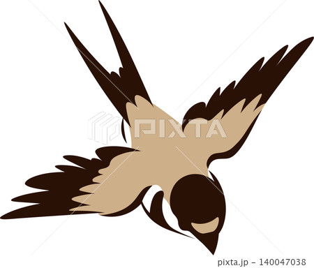 Swallow bird clipart traditional chinese brush painting style 140047038