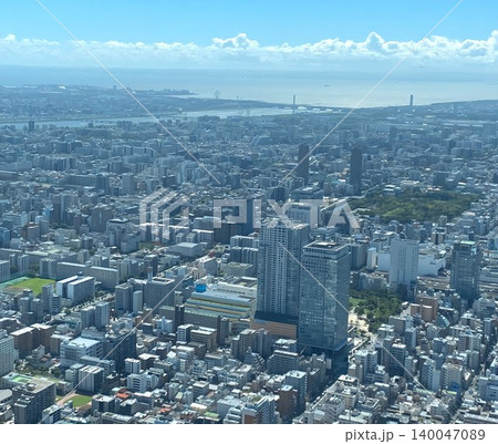 東京スカイツリー展望台から望む隅田川と広大な東京の街並み 橋梁とビル群が織りなす大都市のパノラマ風景 東京スカイツリー展望台から望む隅田川と広大な東京の街並み 橋梁とビル群が織りなす大都市のパノラマ風景 140047089