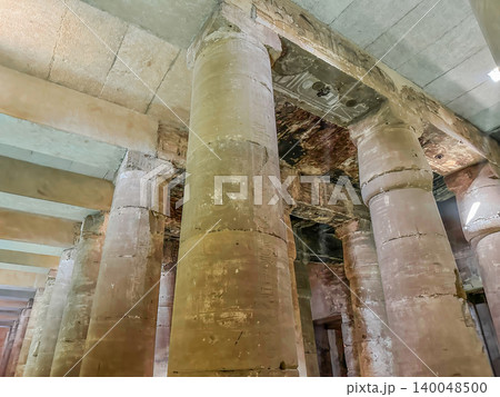 Beautiful interiors and ancient hieroglyphs in the Temple of Seti I in Abydos, Egypt. Beautiful interiors and ancient hieroglyphs in the Temple of Seti I in Abydos, Egypt. 140048500