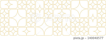 White and gold geometric pattern. Seamless geometric star pattern background White and gold geometric pattern. Seamless geometric star pattern background 140048577