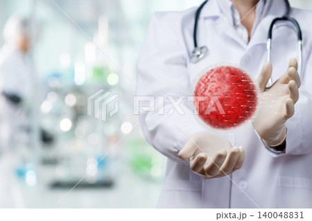 Scientist studies viruses 140048831