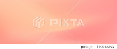 Peach pink gradient. Smooth ecru wave background. Soft apricot liquid wallpaper. Vector illustration in Delicate soft creamy shades 140048853