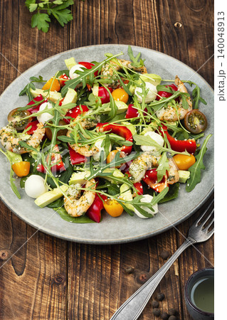 Summer prawn and mozzarella mix Summer prawn and mozzarella mix 140048913