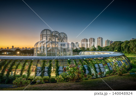 Curitiba Botanical Garden Glasshouse at Sunset Curitiba Botanical Garden Glasshouse at Sunset 140048924