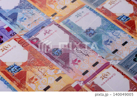 Qatar paper money, the Qatari riyal as a tool for financial transactions and trade. Qatari money 140049005