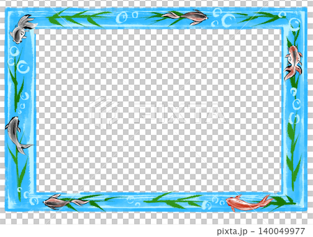 A frame with swimming goldfish A frame with swimming goldfish 140049977
