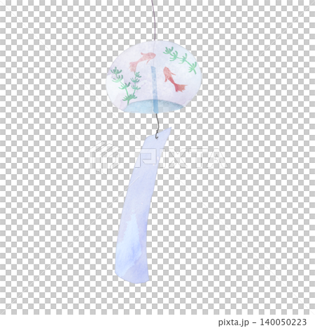 Watercolor wind chimes of pale goldfish Watercolor wind chimes of pale goldfish 140050223