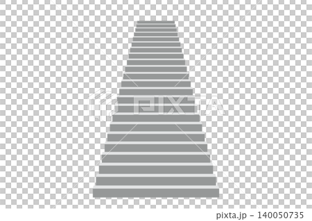 Illustration of a long staircase Illustration of a long staircase 140050735