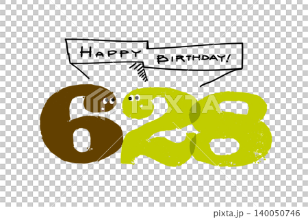 Hand-drawn number illustrations, simple and cute date material, June 28th Hand-drawn number illustrations, simple and cute date material, June 28th 140050746