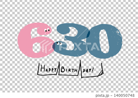Hand-drawn number illustrations, simple and cute date material, June 30th Hand-drawn number illustrations, simple and cute date material, June 30th 140050748