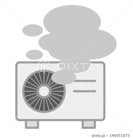 室外機から煙が出る・故障のイラスト 室外機から煙が出る・故障のイラスト 140051073