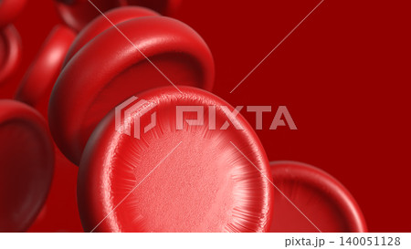 Red Blood Cells Flowing Through Artery 3d Render. Red Blood Cells Flowing Through Artery 3d Render. 140051128