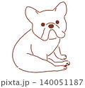 座っているフレブル 140051187