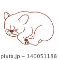 寝ているフレブル 140051188
