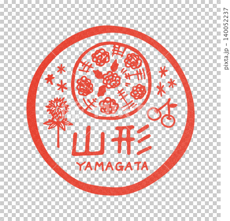 A cute, stamp-style illustration - the logo of Yamagata Prefecture. A cute, stamp-style illustration - the logo of Yamagata Prefecture. 140052237