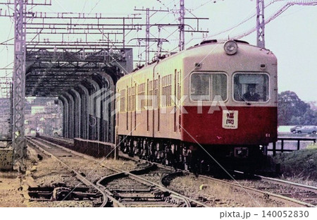 西鉄20系上り普通電車/宮の陣にて/1976年11月撮影 西鉄20系上り普通電車/宮の陣にて/1976年11月撮影 140052830