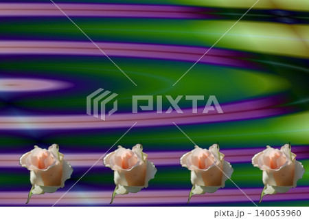 カラフルな波の背景　　薔薇 140053960
