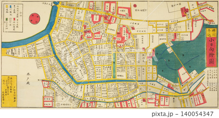 古地図「江戸切絵図」礫川牛込 小日向絵図 140054347