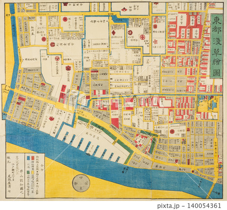 古地図「江戸切絵図」東都浅草絵図 140054361