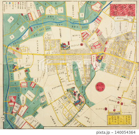 古地図「江戸切絵図」東都青山絵図 古地図「江戸切絵図」東都青山絵図 140054364