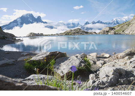 スイス・フランスアルプスの夏の風景(8月) スイス・フランスアルプスの夏の風景(8月) 140054607