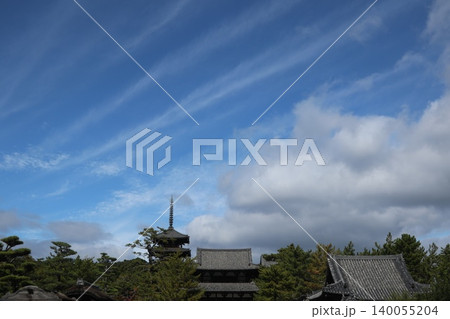 法隆寺・中門と五重塔 法隆寺・中門と五重塔 140055204