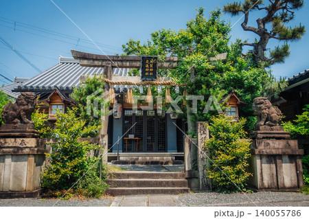 京都、須賀神社(交通神社)の拝殿 京都、須賀神社(交通神社)の拝殿 140055786