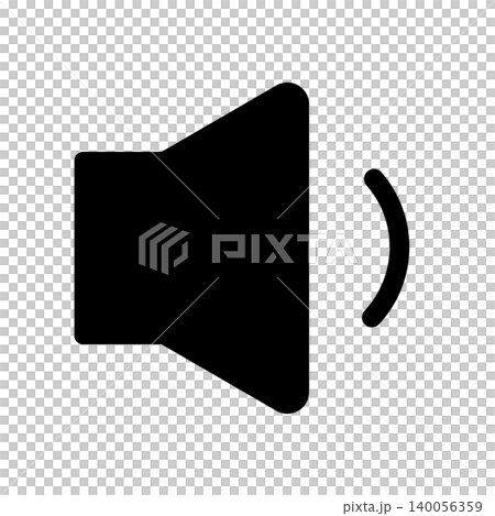 スピーカー、音量のシンプルなアイコンイラスト005 スピーカー、音量のシンプルなアイコンイラスト005 140056359