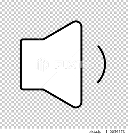 揚聲器和音量控制的簡單圖示插圖 006 揚聲器和音量控制的簡單圖示插圖 006 140056378