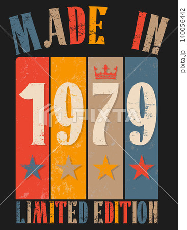 Vintage Retro Style 1979 Birthday Print 140056442