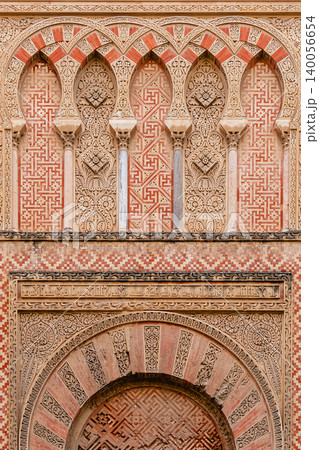 Architectural details of the Mezquita in Cordoba, Spain. 140056654