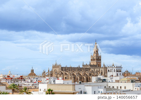 Giralda, the bell tower of Seville Cathedral in Seville, Spain Giralda, the bell tower of Seville Cathedral in Seville, Spain 140056657
