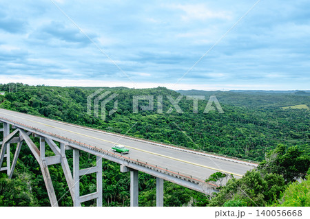 The Bacunayagua Bridge, located in Cuba, is the highest bridge on the island. The Bacunayagua Bridge, located in Cuba, is the highest bridge on the island. 140056668