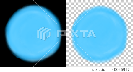 Light blue, simple circle, round, circular, frame illustration material (black background/transparent material/PNG) Light blue, simple circle, round, circular, frame illustration material (black background/transparent material/PNG) 140056917