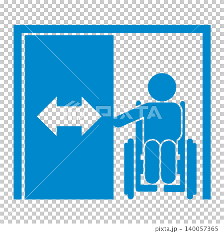 Sliding door / Pictogram for care, welfare, and barrier-free design Sliding door / Pictogram for care, welfare, and barrier-free design 140057365